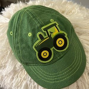 John Deere green tractor infant size hat EUC